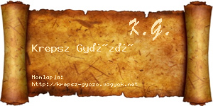 Krepsz Győző névjegykártya