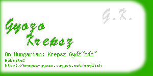 gyozo krepsz business card
